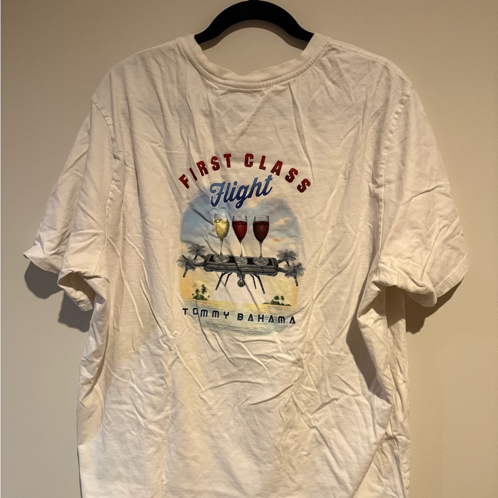 Tommy Bahama Cream First Class Flight Tee
